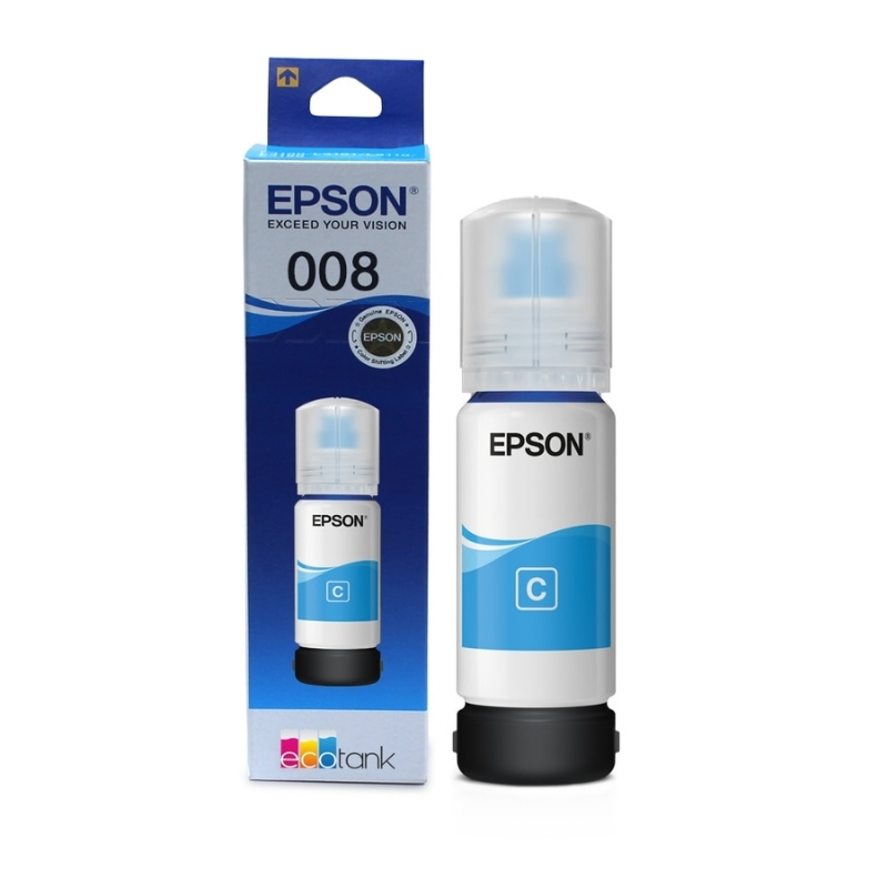 หมึกเติมแท้ Epson 008CY สีน้ำเงิน